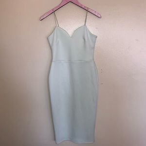 ASOS mint bandeau midi bodycon dress size 6
